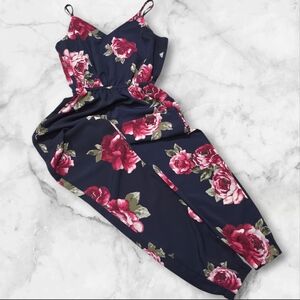 Forever 21 Floral Spaghetti Strap Sexy Jumpsuit Size Small (S) D2